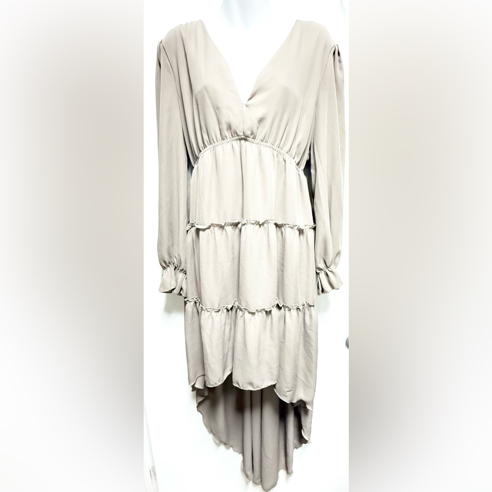 Elegant Beige Women's Dress